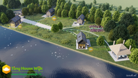 www.tinyhousewijk.nl - Visualisatie Mini-energieproducerende wijk met Logo en watermerk